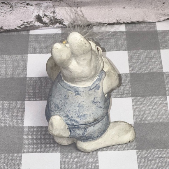 Kristen Hayes Ceramic Hand Painted Easter Bunny Signed 1993 Duck Eggs Vintage - Picture 6 of 8